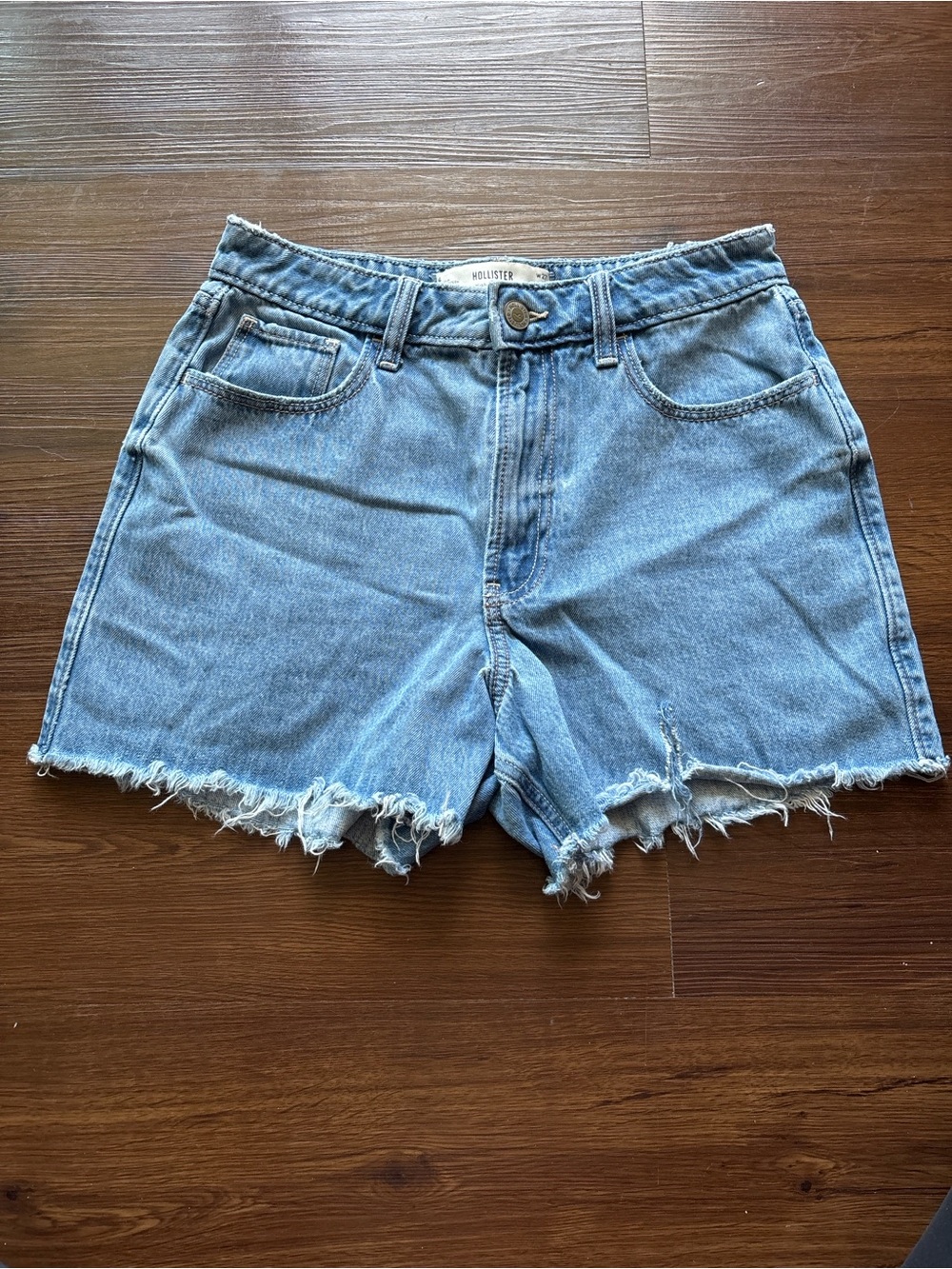Hollister Distressed Light Blue Denim Cutoff Shorts